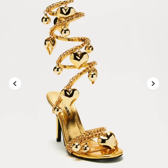 Lost Love Wrap Up Heels - Gold - Picture 2 of 4